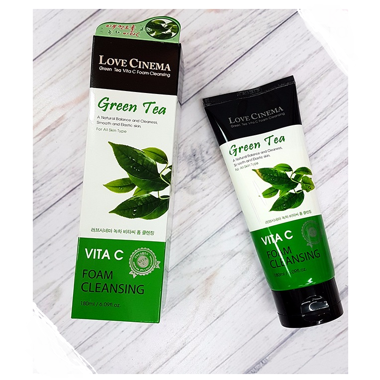 Love Cinema Green Tea Vita C Foam Cleansing